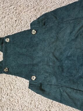 Carter's Dark Green Ribbed Corduroy Dress / Red Dress